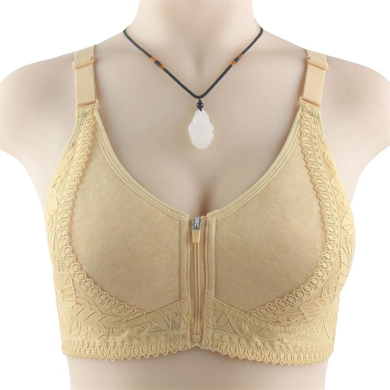 Plus size bra with front closure for women