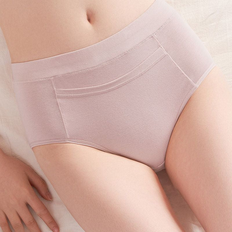 3PCS Women’s Widened Leak-proof Panties with Front Pocket