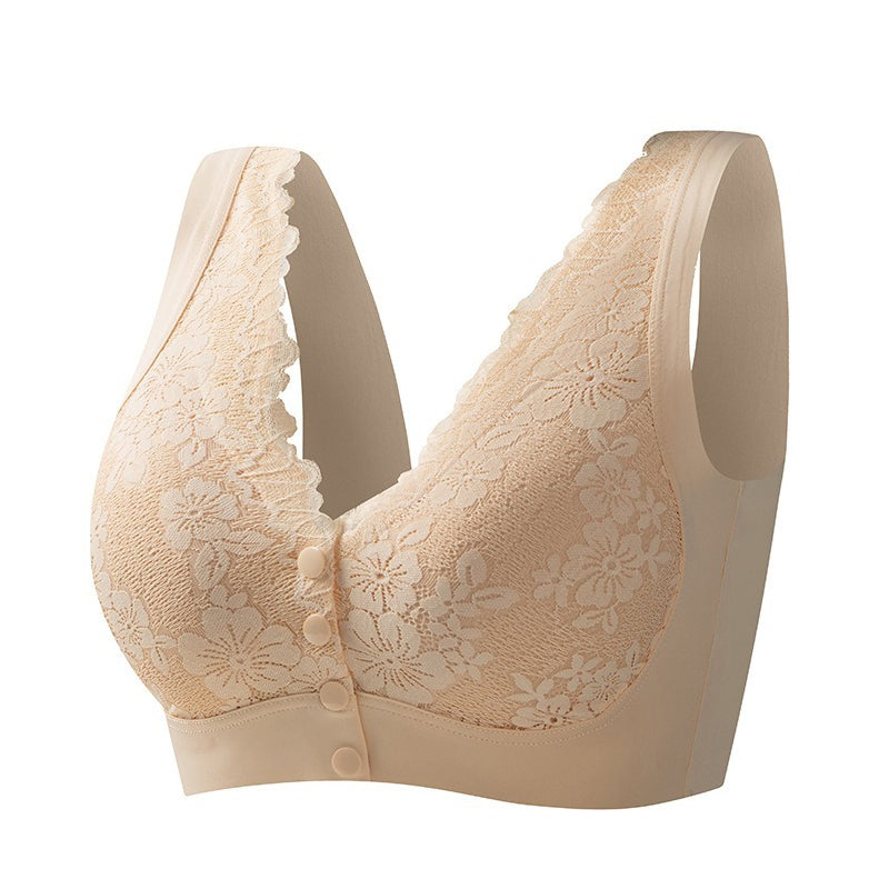 Women's Wide-Strap Wire-Free Front Closure Bra