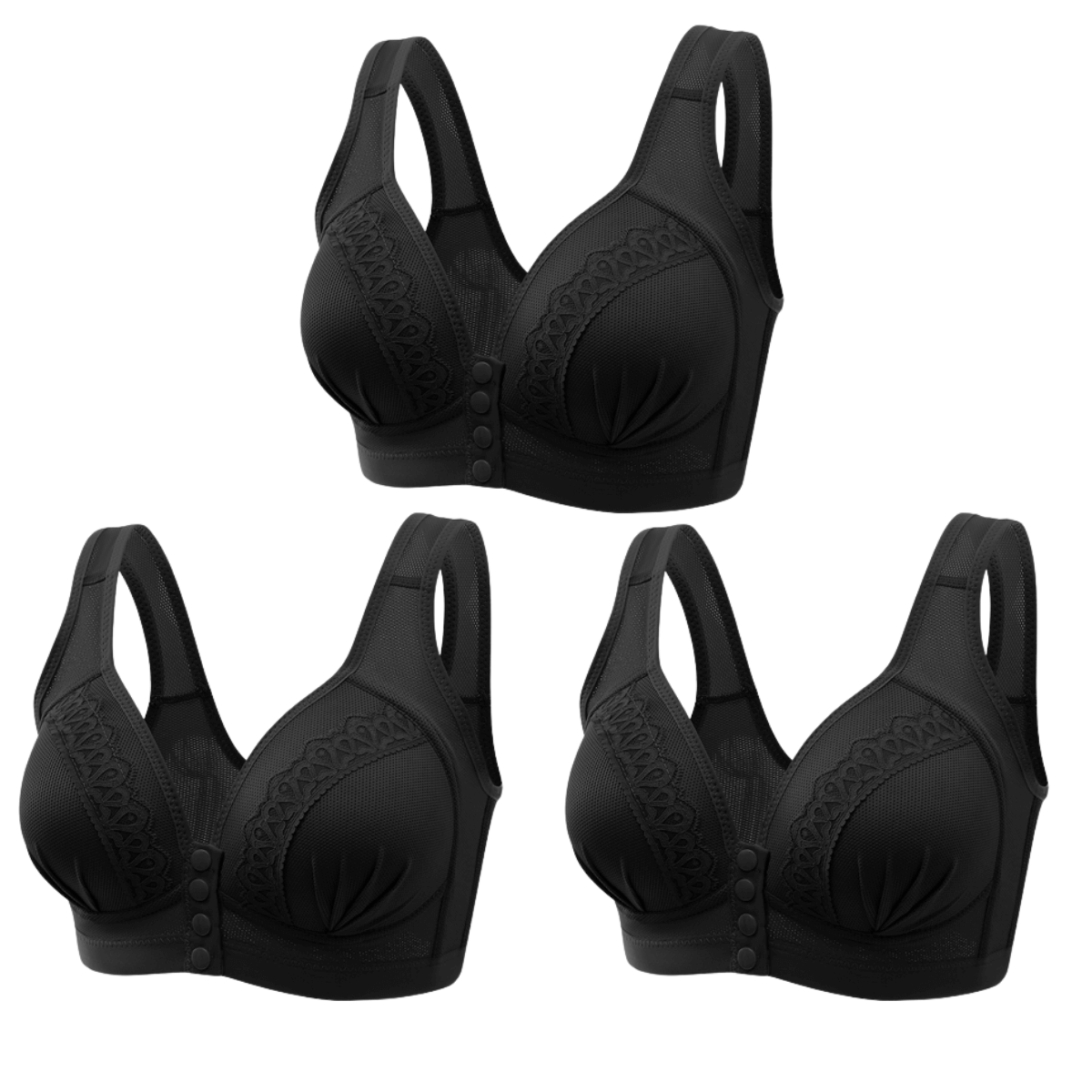 Kit Sutiã Push Up Fecho Frontal - Monalisa