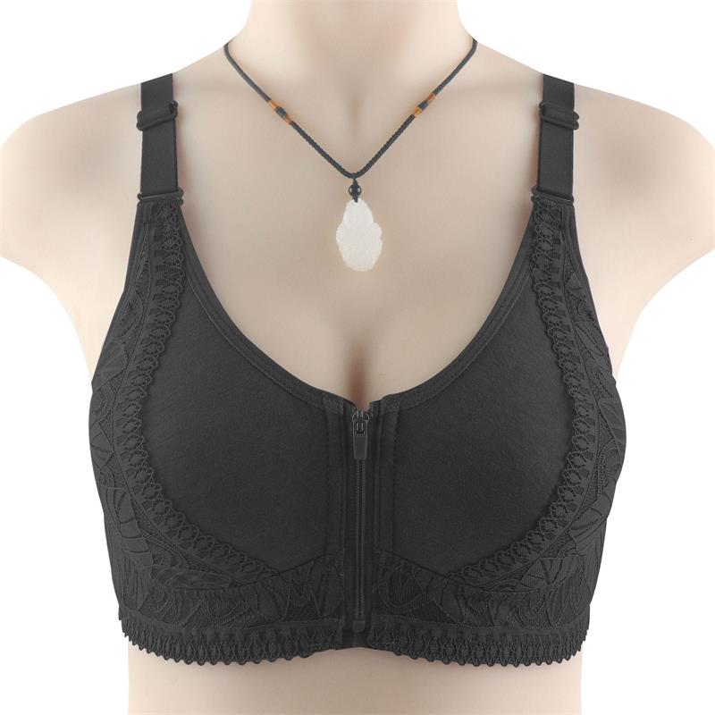 Plus size bra with front closure for women