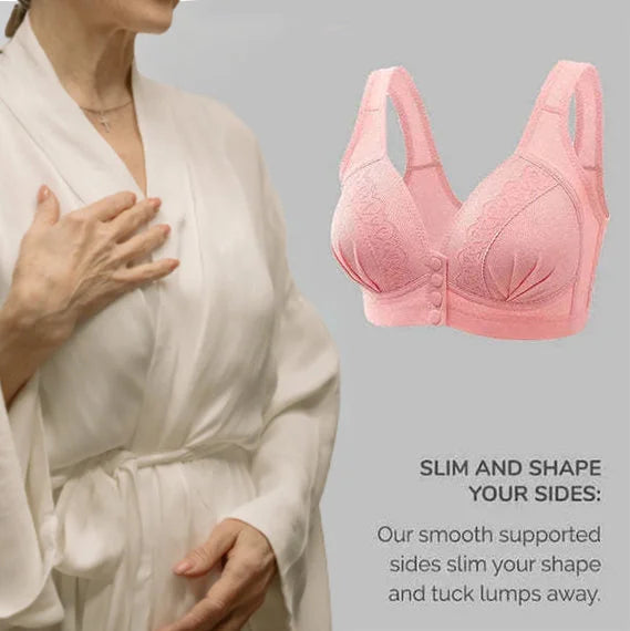 BUY 1 GET 2 FREE - 2023 Front Button Breathable Skin-Friendly Cotton Bra