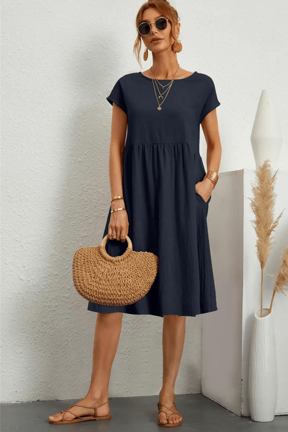 Vestido Soltinho Midi - Vintage