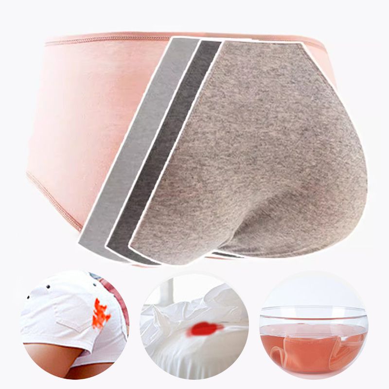 3PCS Women’s Widened Leak-proof Panties with Front Pocket