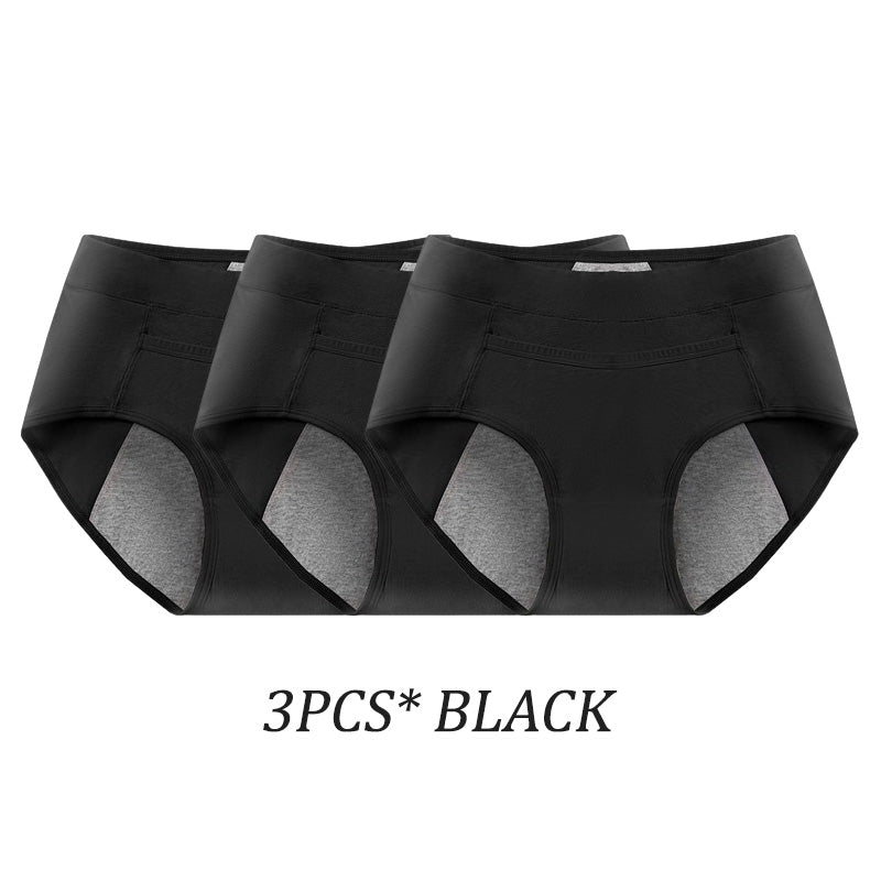 3PCS Women’s Widened Leak-proof Panties with Front Pocket