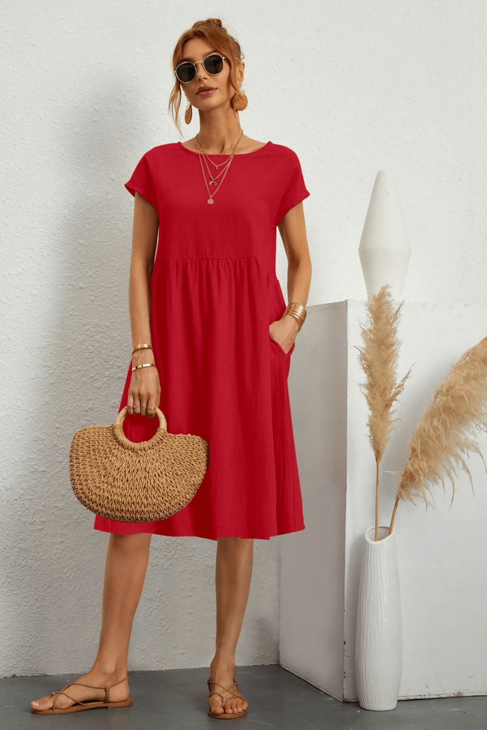 Vestido Soltinho Midi - Vintage