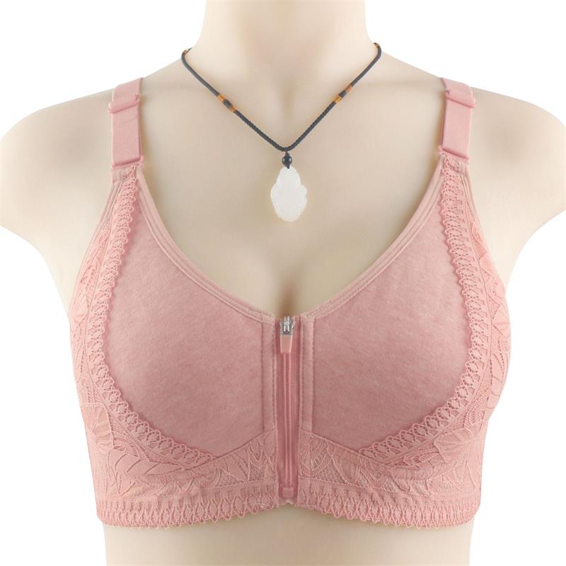 Plus size bra with front closure for women